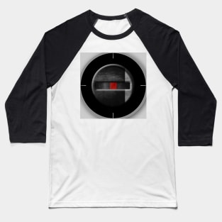 Futuristic Red Cube Art Baseball T-Shirt